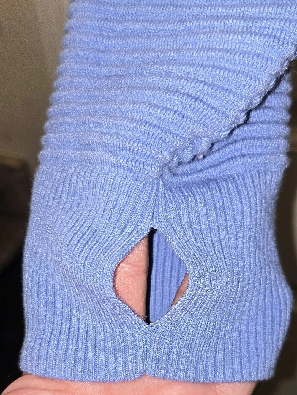 Offline by Aerie ribbed cropped sweater in Blue Size - Picture 4 of 7
